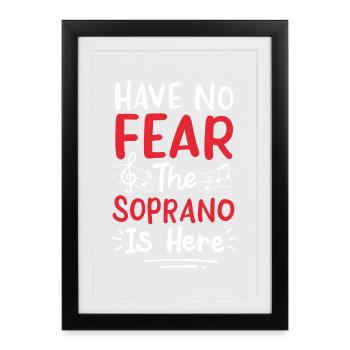 Sopran Chor Sänger - Gerahmtes Poster (27 × 37 cm) - Schwarz - Vorne