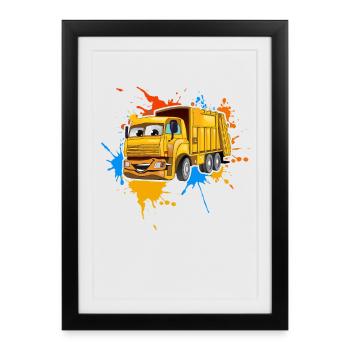 Garbage collection - Framed poster (27 × 37 cm) - black - Front