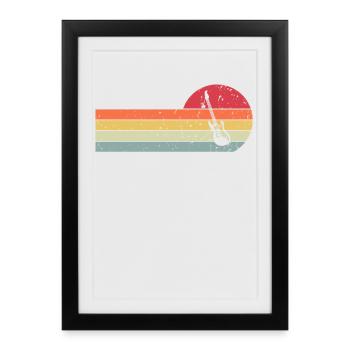 Guitare - Affiche encadrée (27 × 37 cm) - noir - Devant