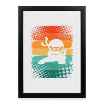 Ninja - Framed poster (27 × 37 cm) - black - Front