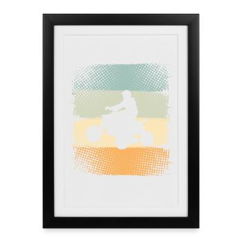Quad - Affiche encadrée (27 × 37 cm) - noir - Devant