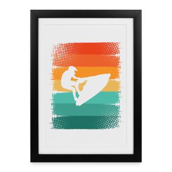 Jet ski - Framed poster (27 × 37 cm) - black - Front