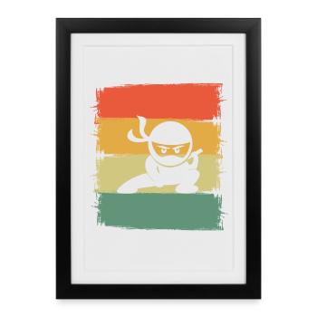Ninja - Framed poster (27 × 37 cm) - black - Front