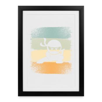 Ninja - Affiche encadrée (27 × 37 cm) - noir - Devant