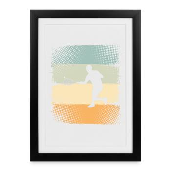 Tennis - Affiche encadrée (27 × 37 cm) - noir - Devant