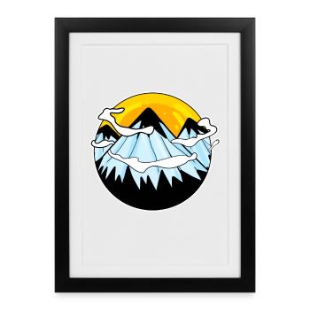 Mountain Mountains - Framed poster (27 × 37 cm) - black - Front