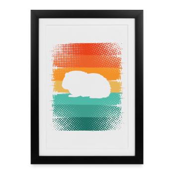 Cobaye - Affiche encadrée (27 × 37 cm) - noir - Devant