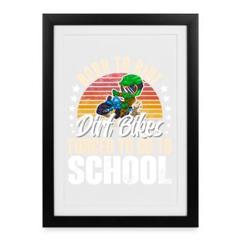 Motocross - Affiche encadrée (27 × 37 cm) - noir - Devant