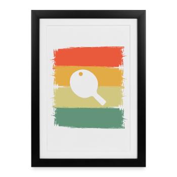 Table tennis - Framed poster (27 × 37 cm) - black - Front