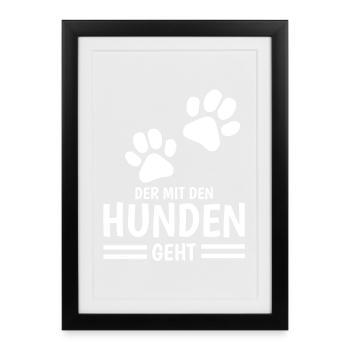 Dictons du chien et du maître - Affiche encadrée (27 × 37 cm) - noir - Devant