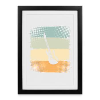 Guitare électrique - Affiche encadrée (27 × 37 cm) - noir - Devant