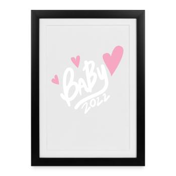Baby 2022 - Newborn 2022 - Framed poster (27 × 37 cm) - black - Front