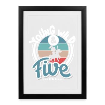 5 years Knight Children - Framed poster (27 × 37 cm) - black - Front