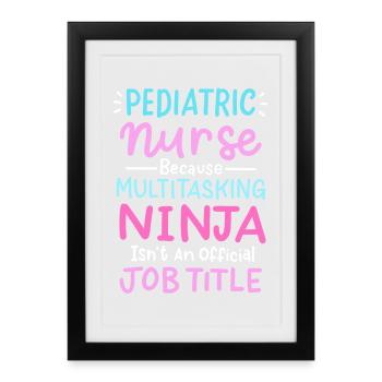 Kinderkrankenschwester - Gerahmtes Poster (27 × 37 cm) - Schwarz - Vorne