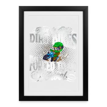 Motocross - Affiche encadrée (27 × 37 cm) - noir - Devant