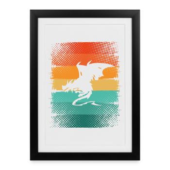 Dragon - Framed poster (27 × 37 cm) - black - Front