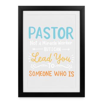 Pfarrer Priester - Gerahmtes Poster (27 × 37 cm) - Schwarz - Vorne