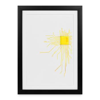 platine Core cpu Computer Nerd Programmer admin - Framed poster (27 × 37 cm) - black - Front
