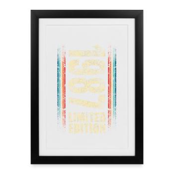 1987 Année de naissance Année de construction Né 1987 Anniversaire - Affiche encadrée (27 × 37 cm) - noir - Devant