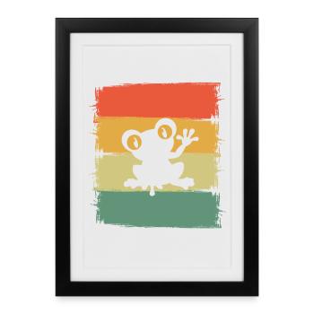 Frog - Framed poster (27 × 37 cm) - black - Front