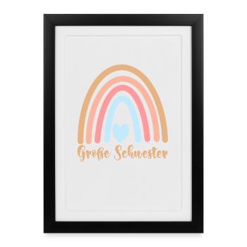 Große Schwester - Gerahmtes Poster (27 × 37 cm) - Schwarz - Vorne