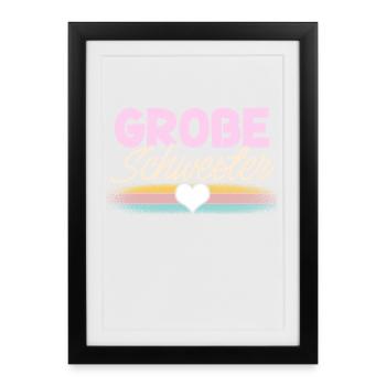 Große Schwester - Gerahmtes Poster (27 × 37 cm) - Schwarz - Vorne