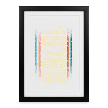 1976 Year of birth Year of construction Born Birthday - Framed poster (27 × 37 cm) - black - Front