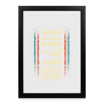 1971 Year of birth Year of construction Born Birthday - Framed poster (27 × 37 cm) - black - Front