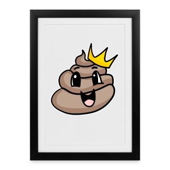 Poop King - Framed poster (27 × 37 cm) - black - Front