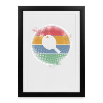 Table tennis - Framed poster (27 × 37 cm) - black - Front
