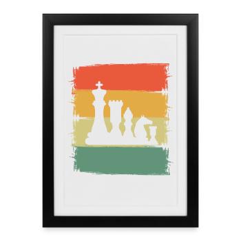 Chess - Framed poster (27 × 37 cm) - black - Front
