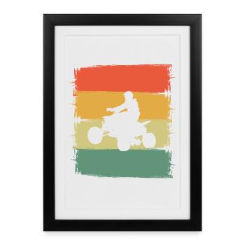 Quad - Affiche encadrée (27 × 37 cm) - noir - Devant