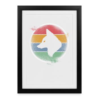 Fuchs - Gerahmtes Poster (27 × 37 cm) - Schwarz - Vorne