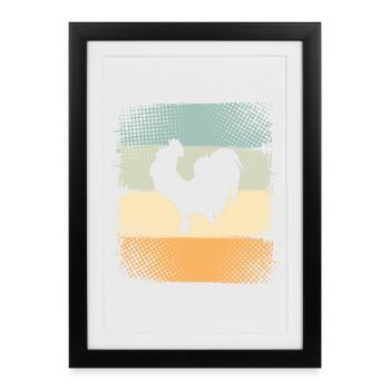 Coq - Affiche encadrée (27 × 37 cm) - noir - Devant