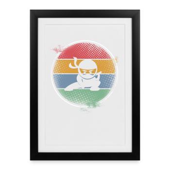 Ninja - Affiche encadrée (27 × 37 cm) - noir - Devant