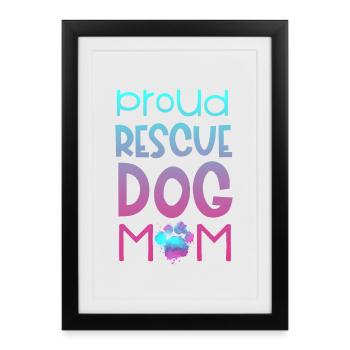 Rescue Dog Search Dog Service Dog Paw - Framed poster (27 × 37 cm) - black - Front