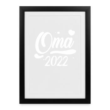Oma 2022 - Gerahmtes Poster (27 × 37 cm) - Schwarz - Vorne