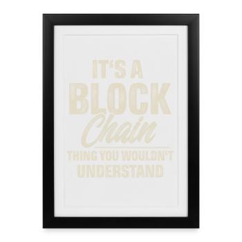 Crypto Blockchain - Framed poster (27 × 37 cm) - black - Front