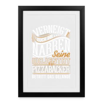 Pizzabäcker - Gerahmtes Poster (27 × 37 cm) - Schwarz - Vorne
