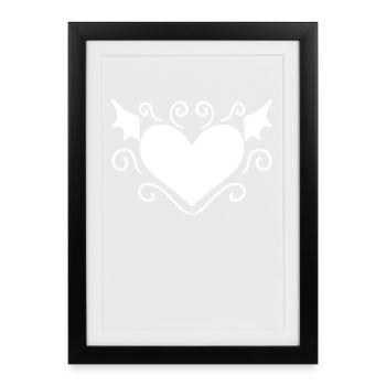 Heart Angel - Framed poster (27 × 37 cm) - black - Front