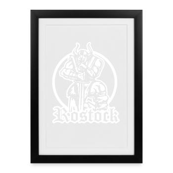 Rostock - Framed poster (27 × 37 cm) - black - Front