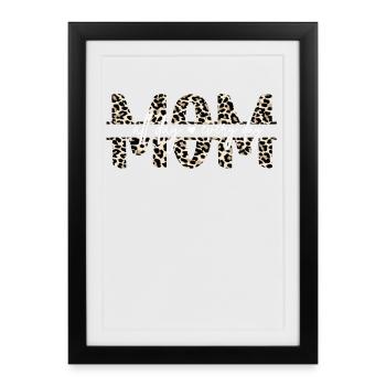 Maman maman toute la journée tous les jours Maman Fête des mères - Affiche encadrée (27 × 37 cm) - noir - Devant