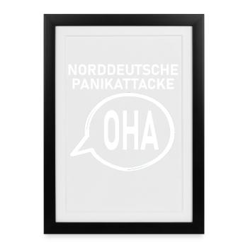 NORDDEUTSCHE PANIKATTACKE - Gerahmtes Poster (27 × 37 cm) - Schwarz - Vorne