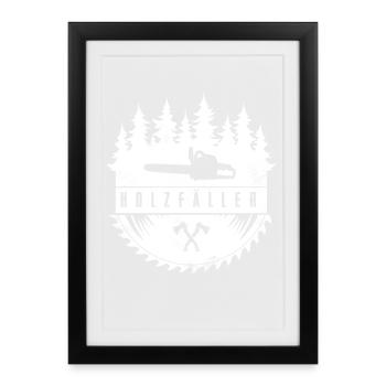 Holzfäller - Gerahmtes Poster (27 × 37 cm) - Schwarz - Vorne