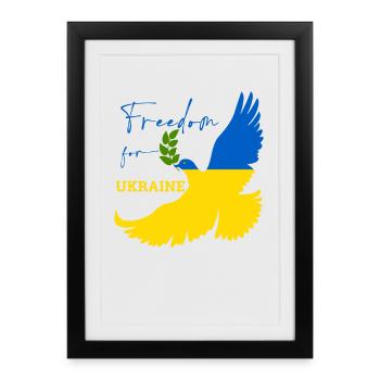 Freedom for Ukraine - Framed poster (27 × 37 cm) - black - Front