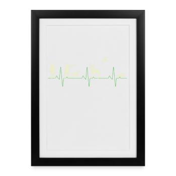 Jäger Herzschlag für die Jagd - Gerahmtes Poster (27 × 37 cm) - Schwarz - Vorne
