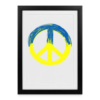 Paix pour l’Ukraine - Affiche encadrée (27 × 37 cm) - noir - Devant