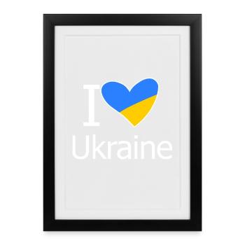 Ukraine - Affiche encadrée (27 × 37 cm) - noir - Devant
