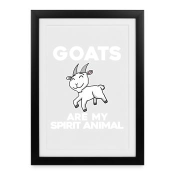 Chèvre Chèvre Buck - Affiche encadrée (27 × 37 cm) - noir - Devant