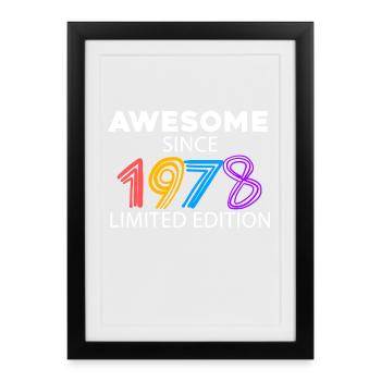 Fantastique depuis 1978 - né en 1978 - Affiche encadrée (27 × 37 cm) - noir - Devant